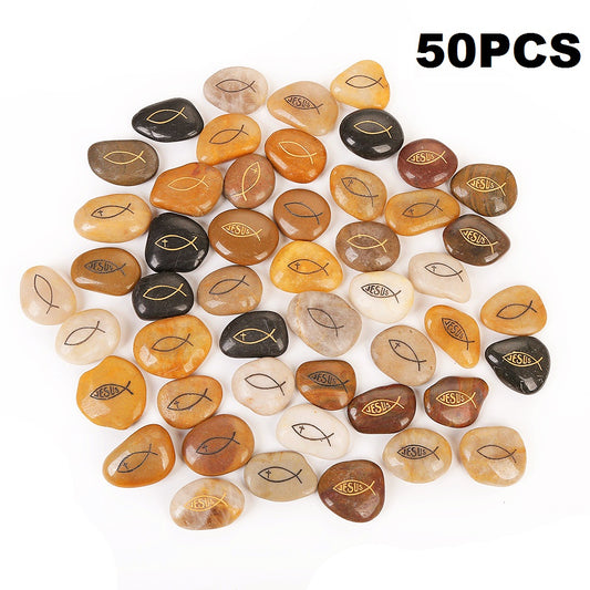 Inspirational Stones - Jesus Fish - Frontier Wholesale Outlet
