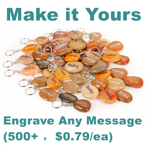 (Quantity 500+，$0.79/ea) Customized Engrave Personalized Assorted Bulk Keychains