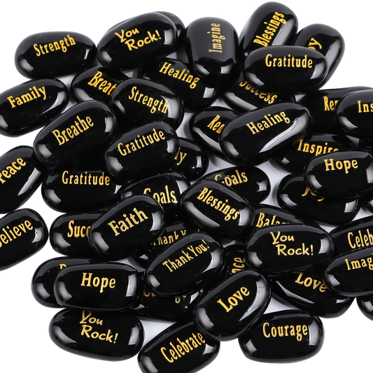 Inspirational Glass Stones - Assorted - Frontier Wholesale Outlet