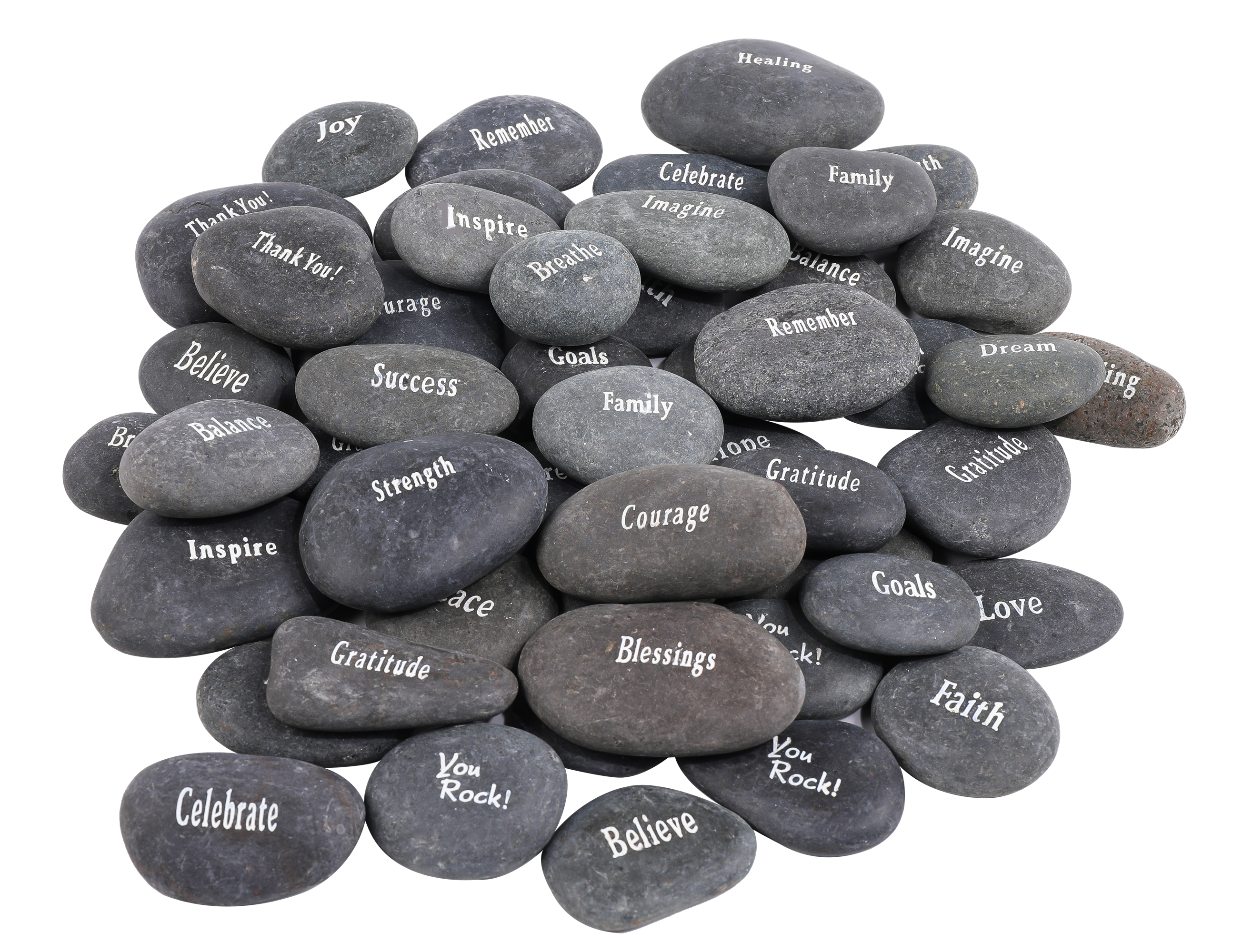 Inspirational Black Stones - Assorted