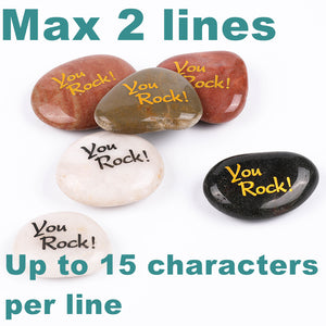 (Quantity 50+，$1.99/ea) Customized Engrave Personalized Assorted Bulk Stones