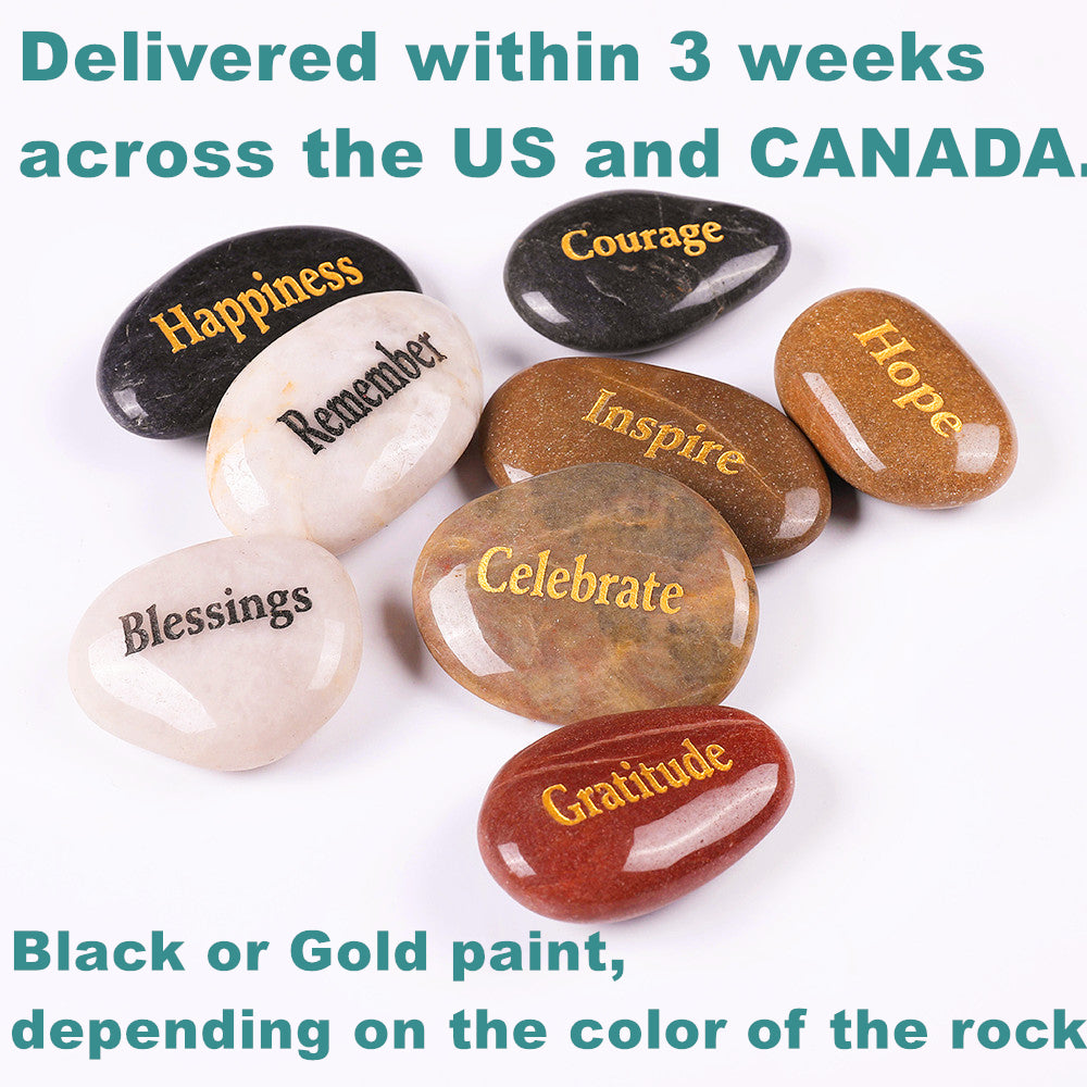 (Quantity 50+，$1.99/ea) Customized Engrave Personalized Assorted Bulk Stones