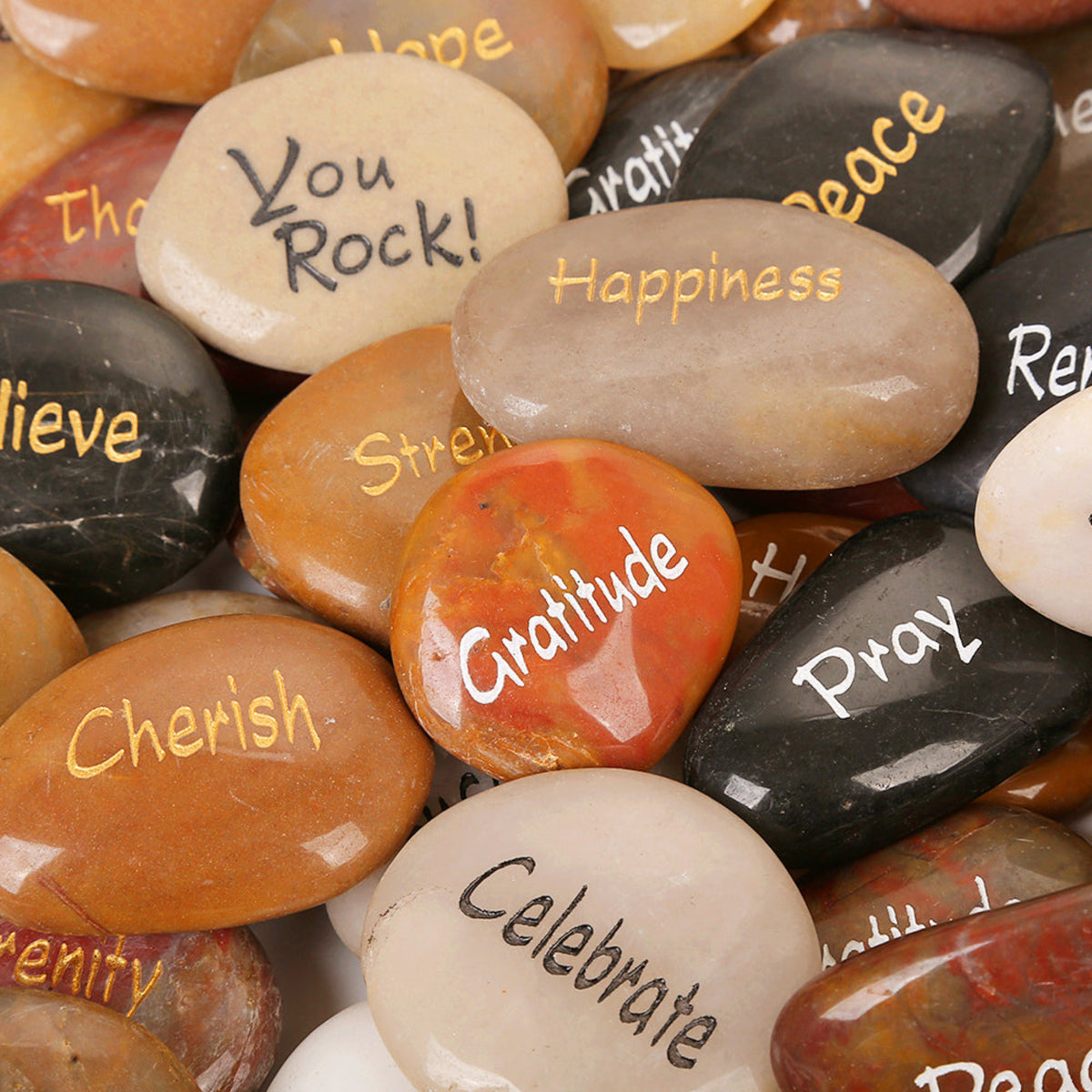 Assorted 50-Pack Inspirational River Rocks | RockImpact – Frontier ...