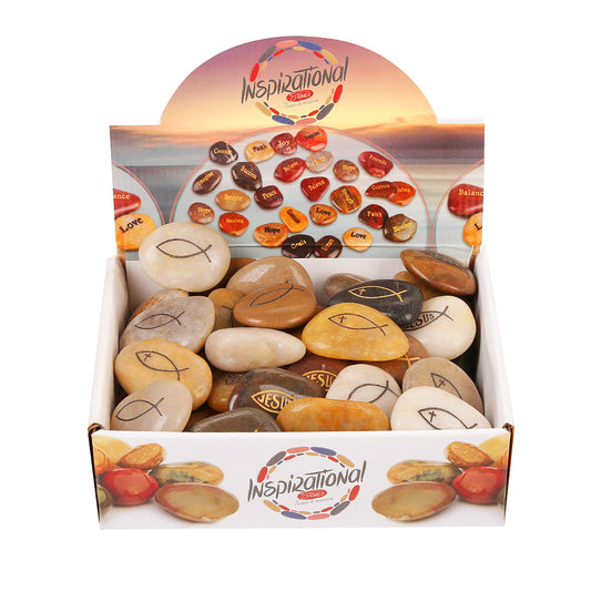 Inspirational Stones - Jesus Fish - Frontier Wholesale Outlet
