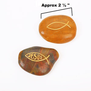Inspirational Stones - Jesus Fish
