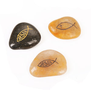 Inspirational Stones - Jesus Fish