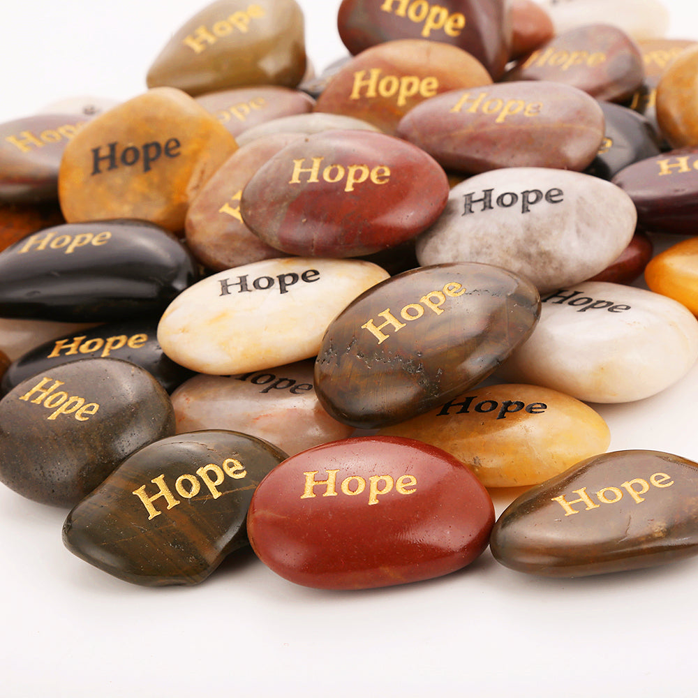 Hope On The Rocks Hope Stone 50-Pack River Rocks | RockImpact – Frontier Wholesale Outlet