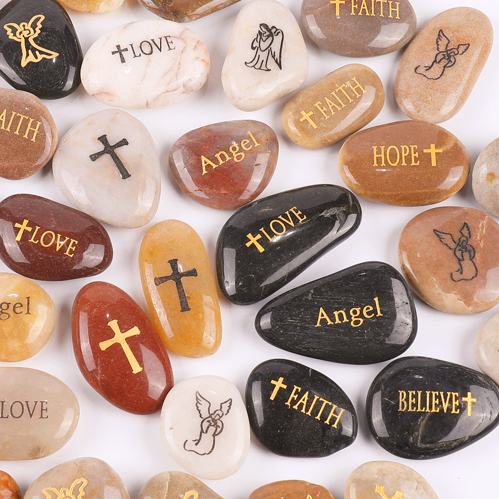 50-Pack Healing Angel Worry Stones  RockImpact – Frontier Wholesale Outlet